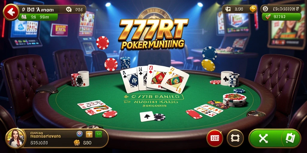 Tampilan screenshot gameplay Poker di 777RT yang seru dan interaktif.