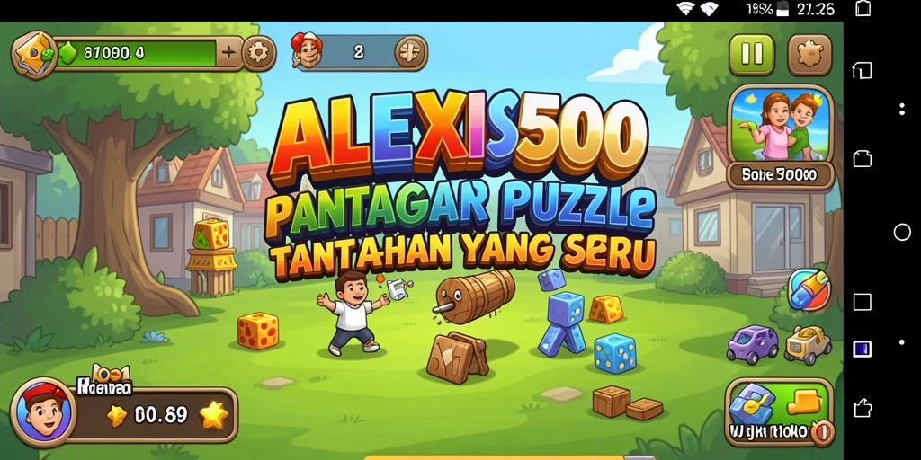 Tampilan gameplay ALEXIS500 yang menarik dengan desain puzzle yang menantang.