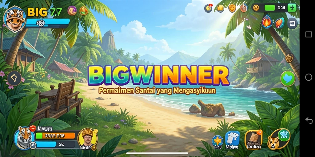 Tampilan gameplay BIGWINNER yang penuh warna dan menyenangkan.
