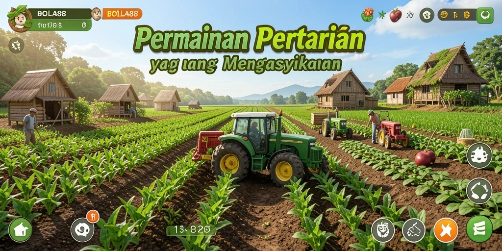 Tampilan menarik dari gameplay pertanian BOLA88 yang mengasyikkan.