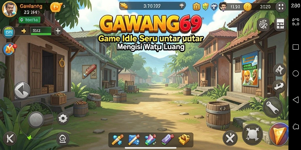 Screenshot GAWANG69 menampilkan karakter unik dalam gameplay Idle.