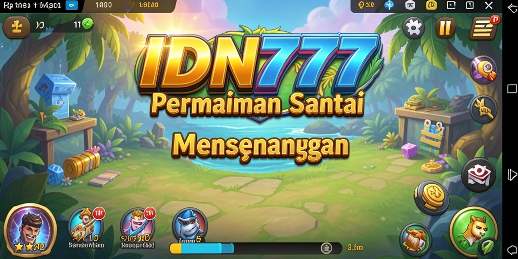 Tampilan gameplay Santai dalam IDN777 yang mengasyikkan.