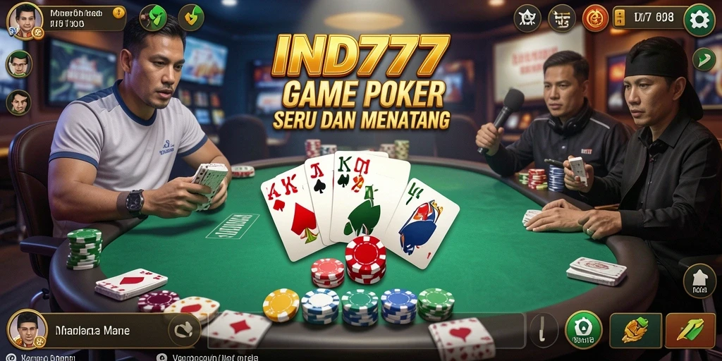 Tangkapan layar gameplay IND777 yang menampilkan aksi poker yang seru.