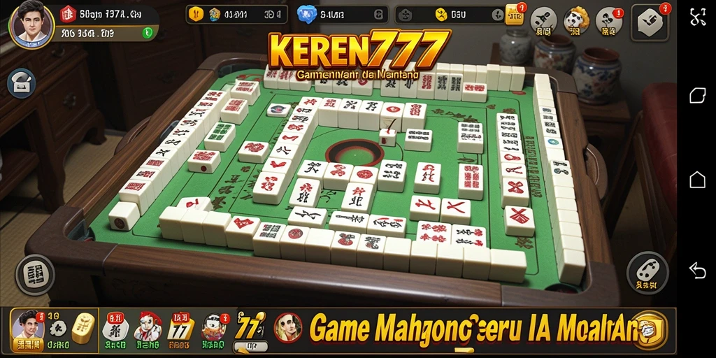 Tampilan menarik dari gameplay KEREN777 saat bermain Mahjong.