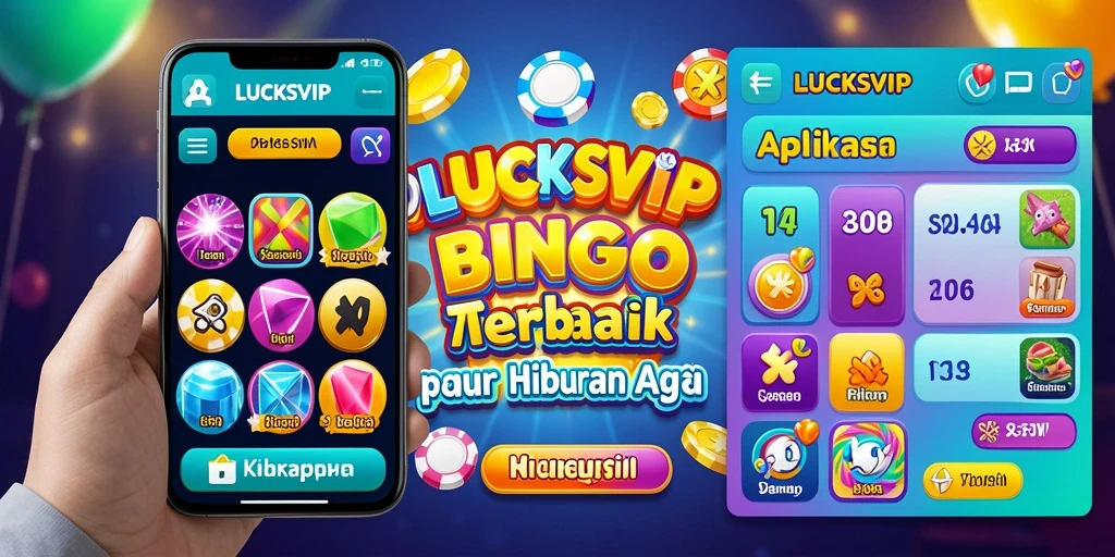 Tangkapan layar utama LUCKSVIP menampilkan gameplay Bingo yang seru.