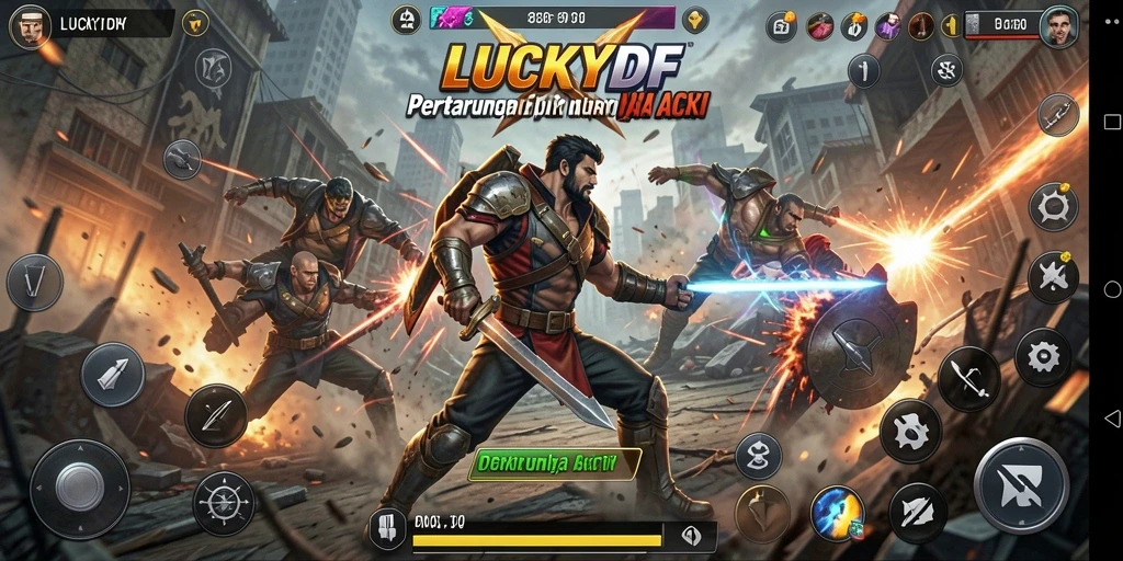 Tampilan gameplay LUCKYDF yang memukau dan penuh aksi.