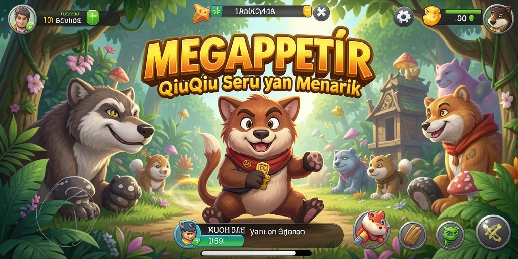 Tampilan gameplay menarik dari MEGAPETIR dengan kartu QiuQiu.