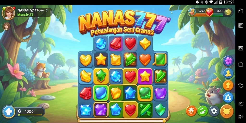 Screenshot utama NANAS777 menampilkan gameplay yang penuh warna dan menarik.