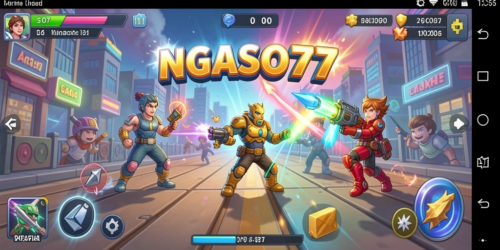Screenshot utama NGASO77 menampilkan gameplay seru dan dinamis.