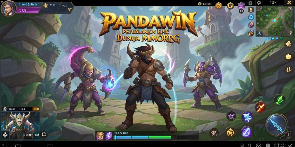 Tampilan gameplay <strong>PANDAWIN</strong> yang menakjubkan dari dunia MMORPG.