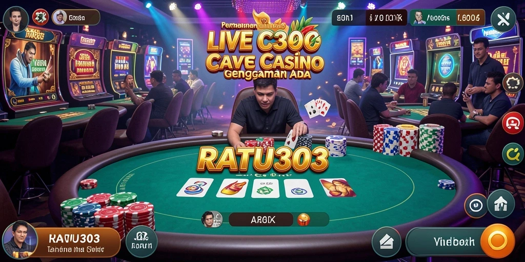 Tampilan gameplay menarik di aplikasi RATU303 Live Casino.