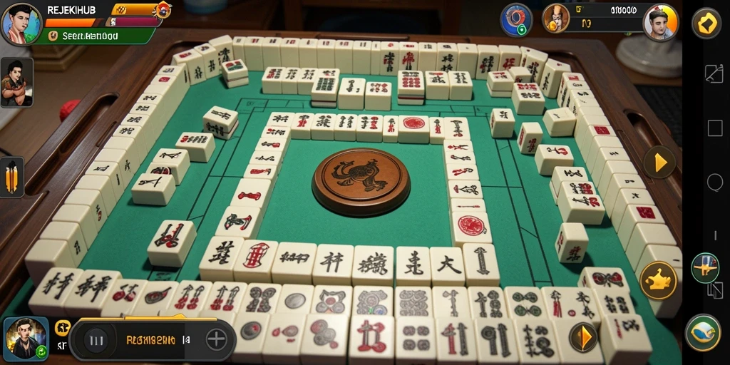 Tampilan gameplay <strong>REJEKIHUB</strong> yang menarik dan seru saat bermain Mahjong.