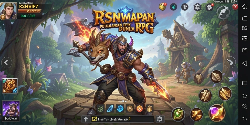 Tangkapan layar RSNVIP7 menunjukkan aksi seru dalam pertempuran RPG.