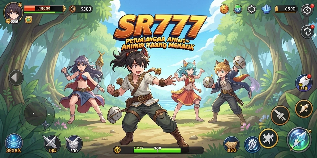 Tampilan gameplay SR777 dengan karakter anime yang menarik dan aksi seru.