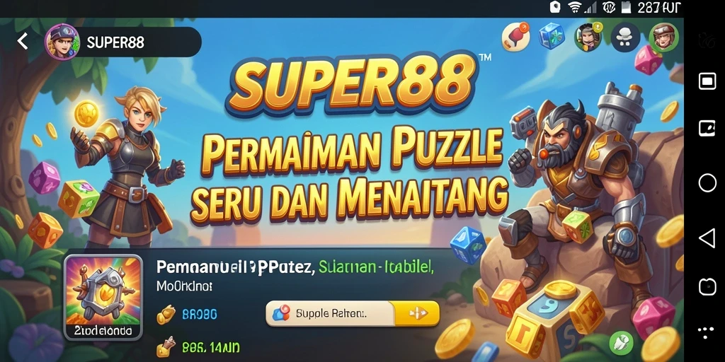 Tangkapan layar SUPER88 menampilkan gameplay Puzzle yang mendebarkan.