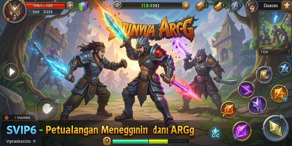 Tampilan menarik dari gameplay ARPG dalam SVIP6 yang seru.
