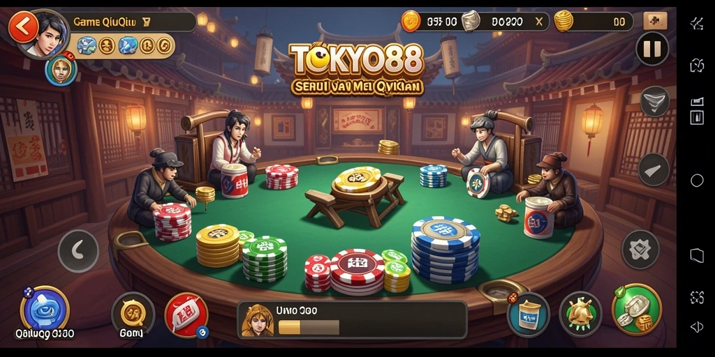 Screenshot gameplay QiuQiu di TOKYO88 yang seru dan menantang.