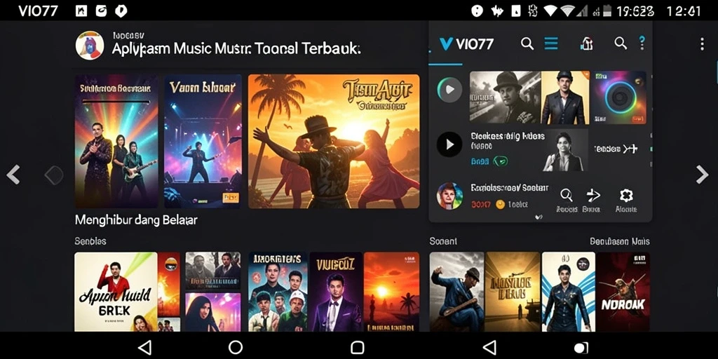 Screenshot utama VIO77 menampilkan gameplay musik yang menarik.