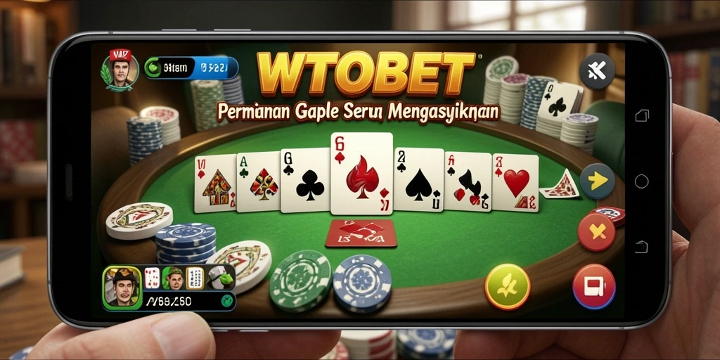 Tampilan gameplay gaple yang menarik dan interaktif.